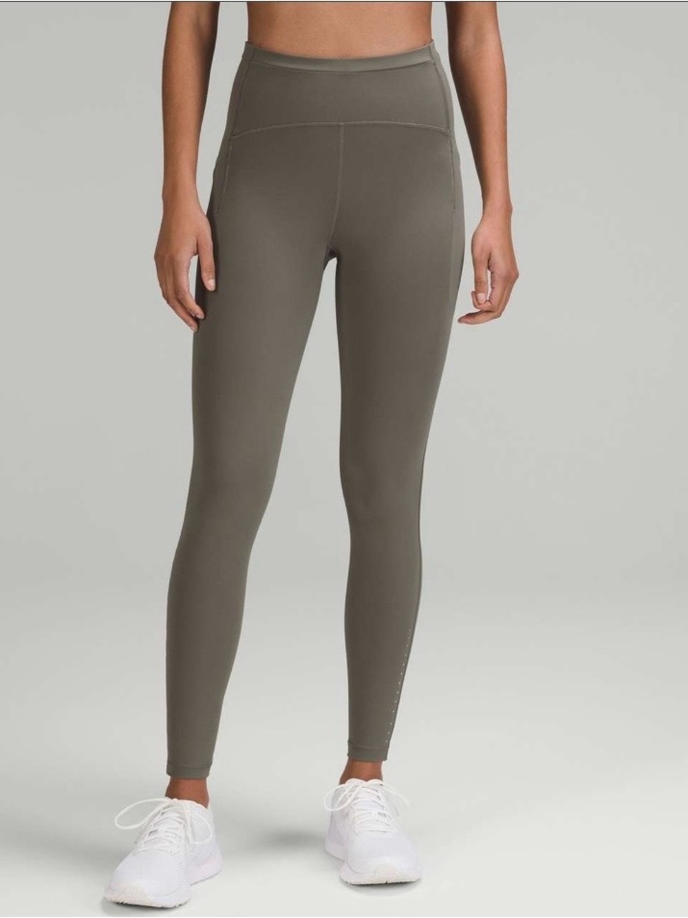 Lululemon Swift Speed High-Rise Tight 28” Leggings Grey Sage Pocket Workout 10